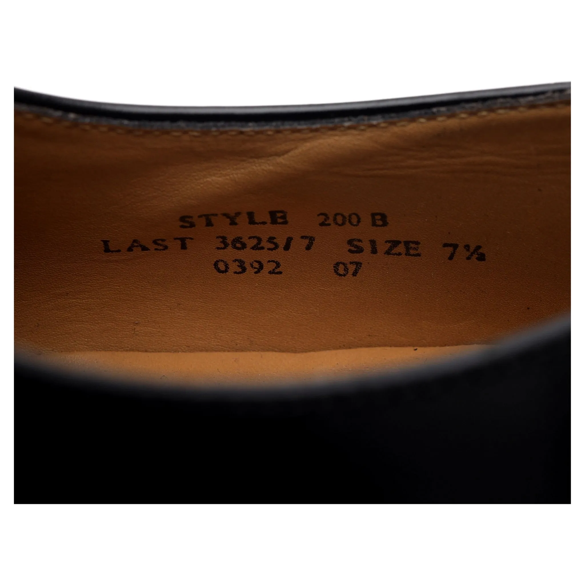 '200' Black Leather Oxford UK 7.5 G