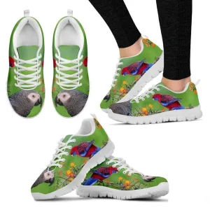 African Grey Parrot Print Running Shoes For Women-Free Shipping