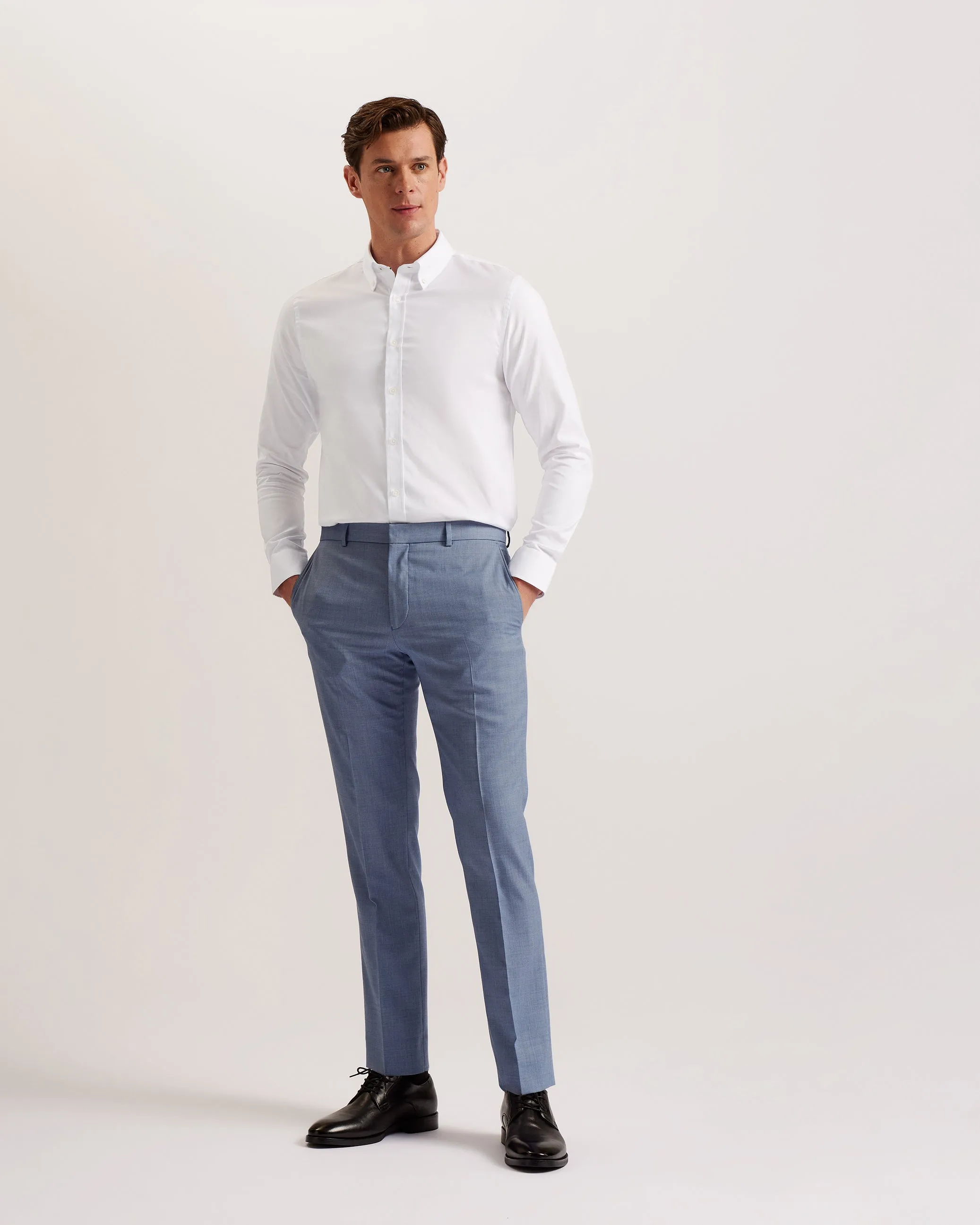 Allardo Long Sleeve Regular Premium Oxford Shirt White