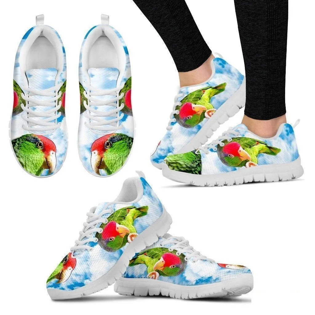 Amazon Red Headed Parrot Print Running Shoes For Women-Free Shipping
