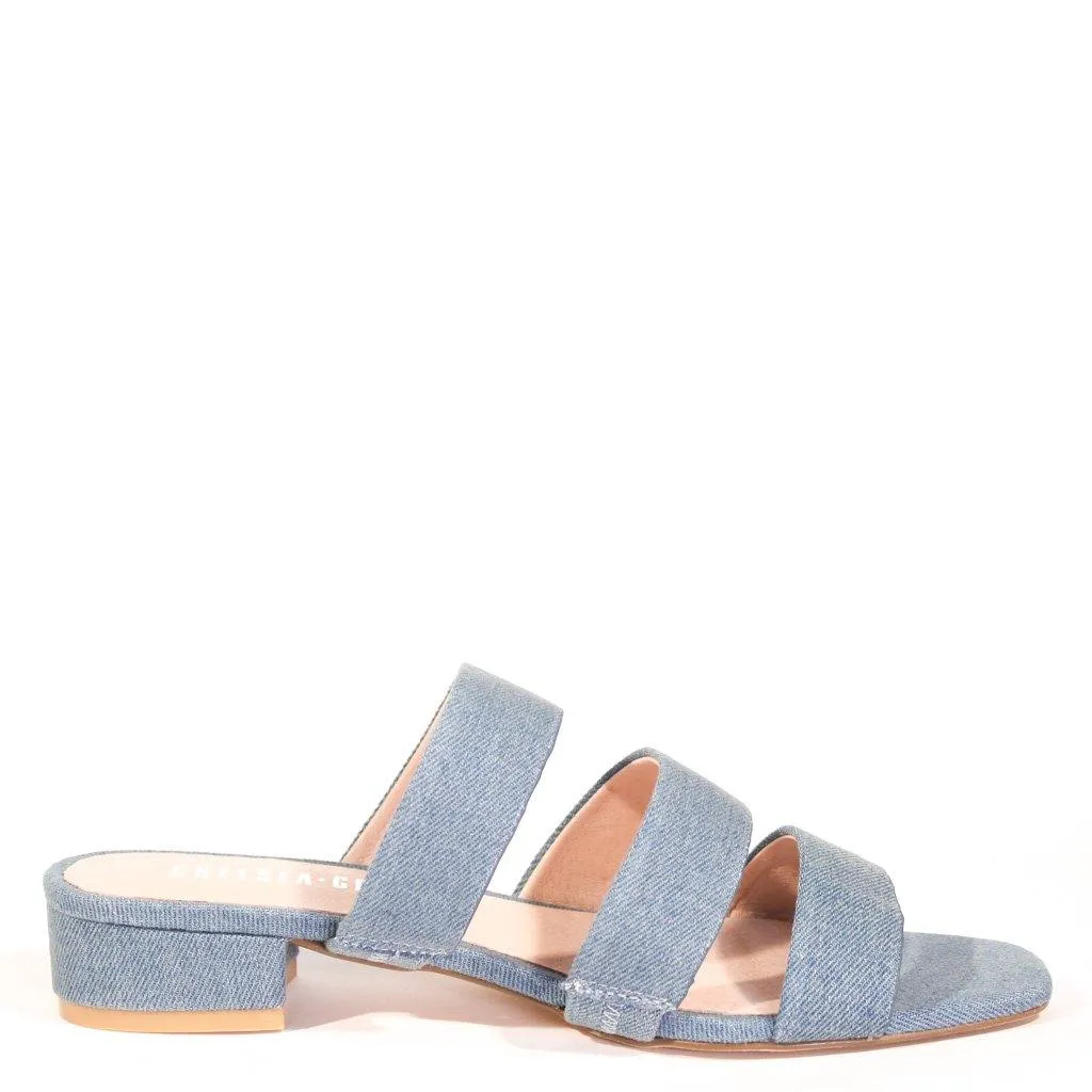 April Denim Sandal Mules