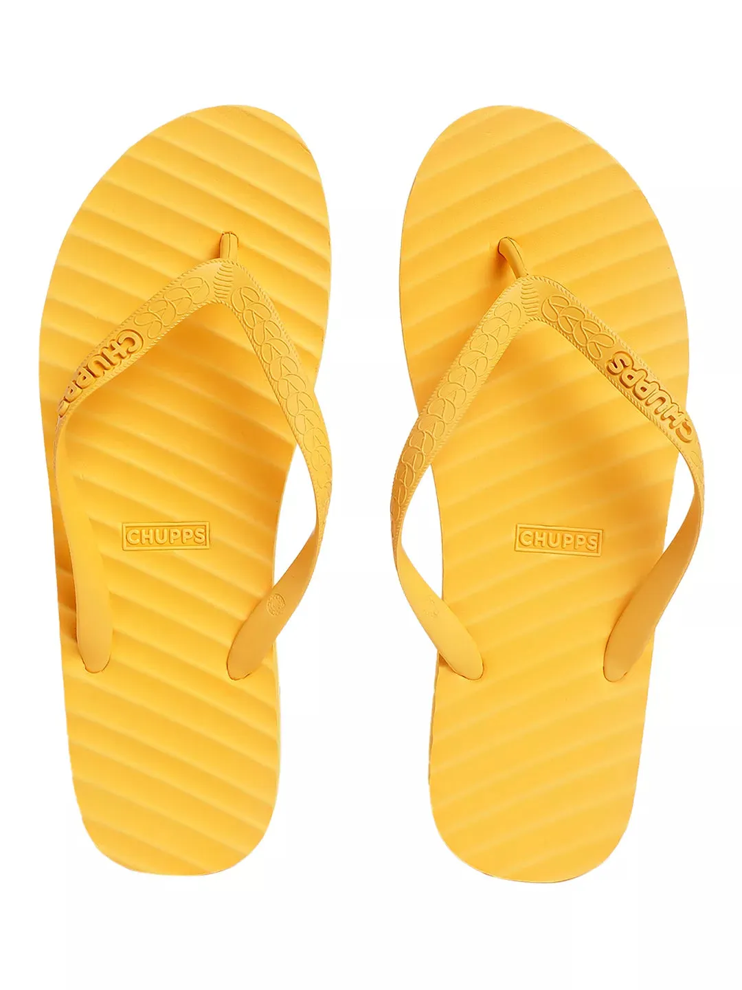 Banana Leaf Monocrome Yellow Flipflops
