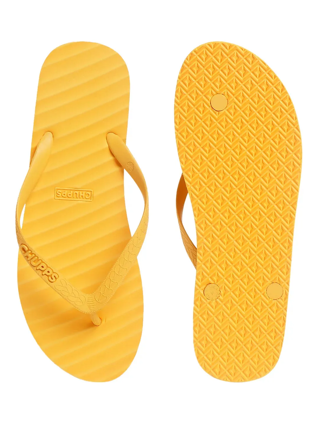 Banana Leaf Monocrome Yellow Flipflops