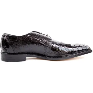Belvedere Siena Men's Lace-Up Oxford Black Genuine Ostrich Shoe