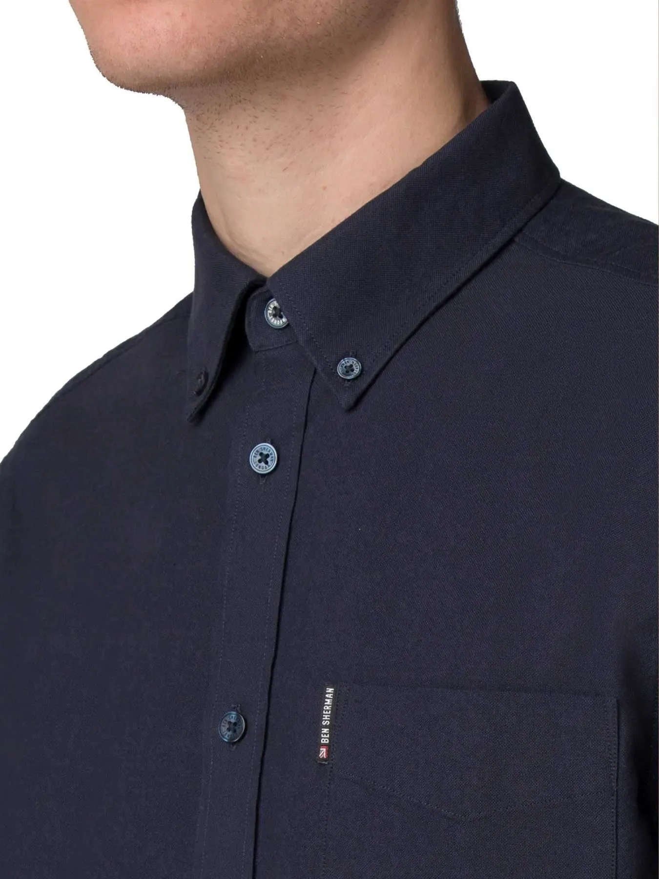 Ben Sherman Men's Big Size Long Sleeve Classic Oxford Cotton Shirt XXL-5XL