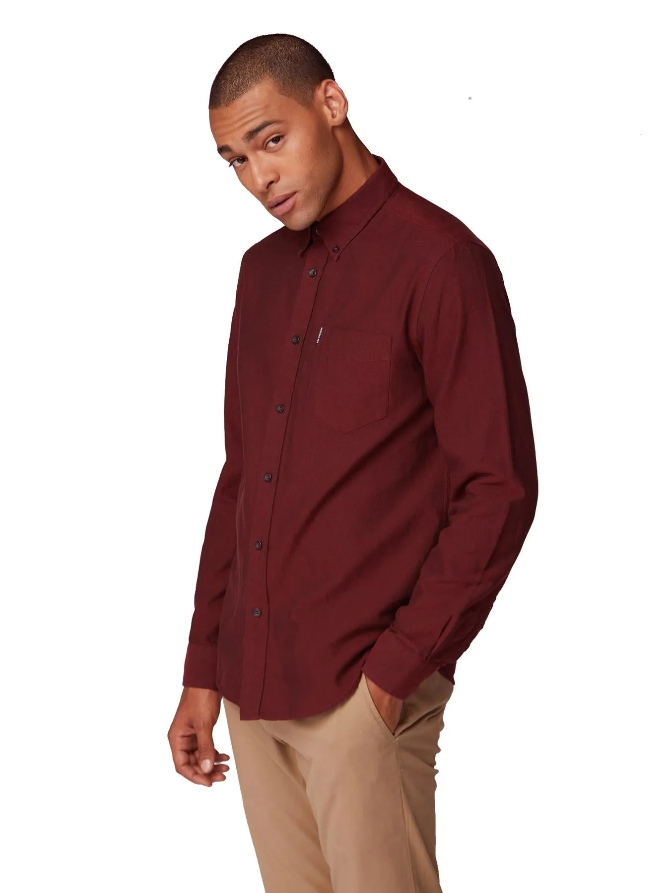 Ben Sherman Men's Big Size Long Sleeve Classic Oxford Cotton Shirt XXL-5XL