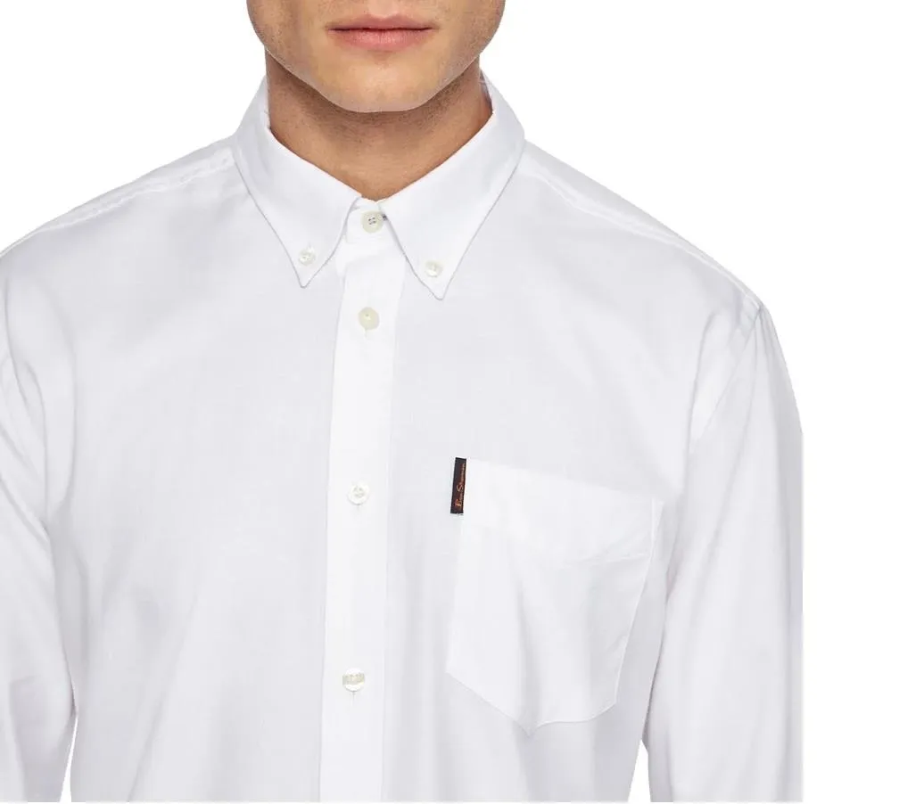 Ben Sherman Men's Big Size Long Sleeve Classic Oxford Cotton Shirt XXL-5XL
