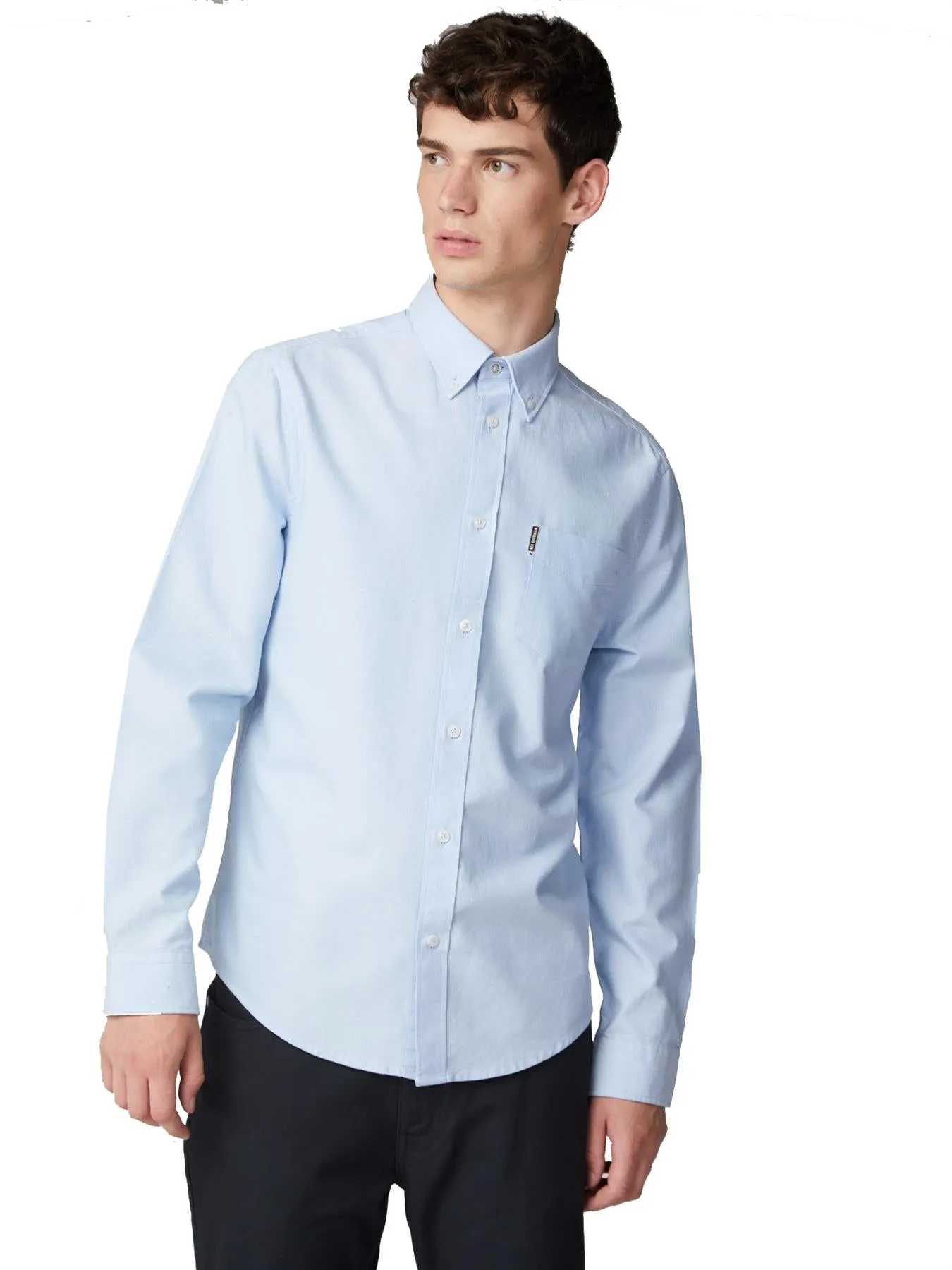 Ben Sherman Men's Big Size Long Sleeve Classic Oxford Cotton Shirt XXL-5XL