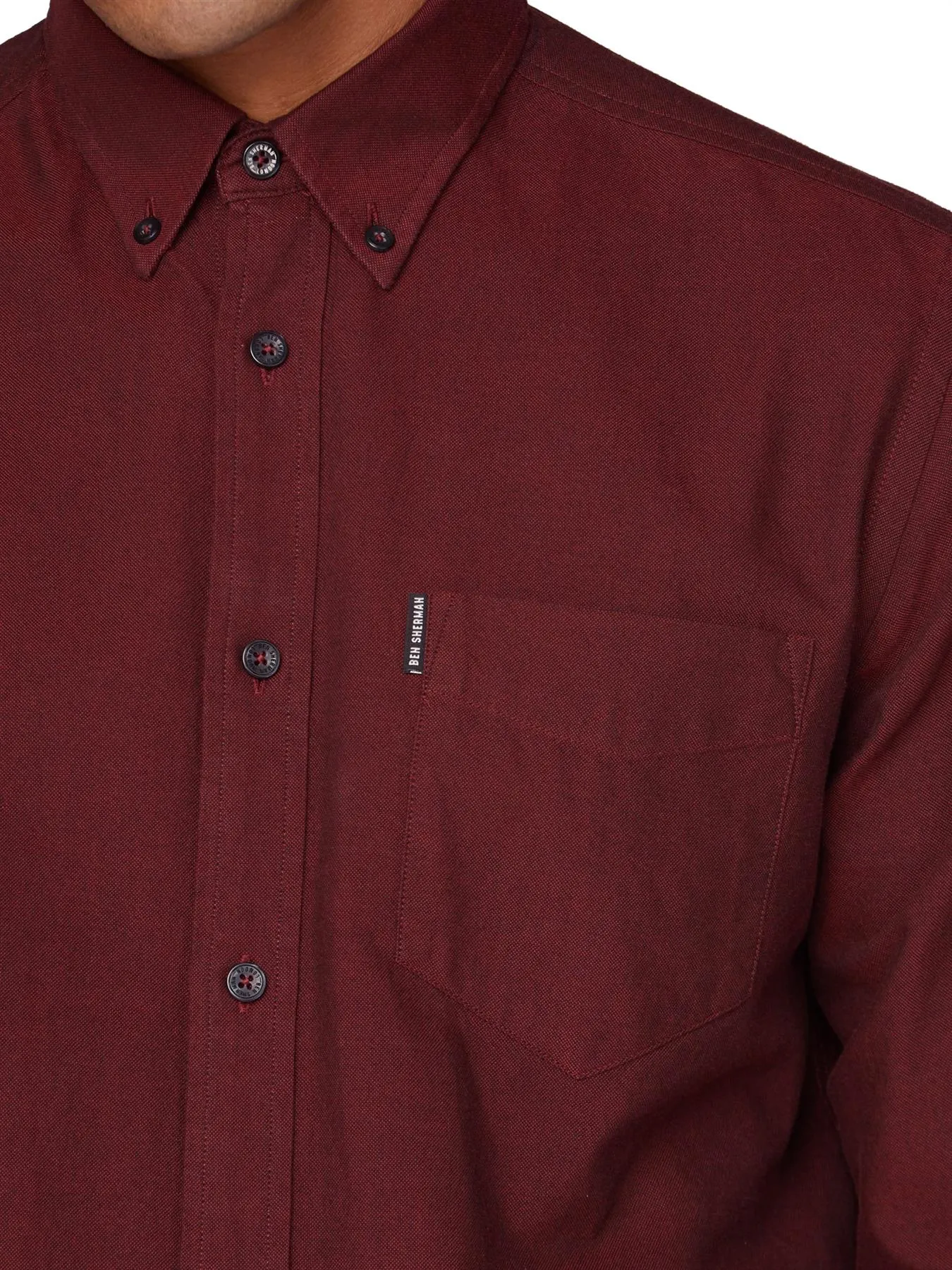 Ben Sherman Men's Big Size Long Sleeve Classic Oxford Cotton Shirt XXL-5XL