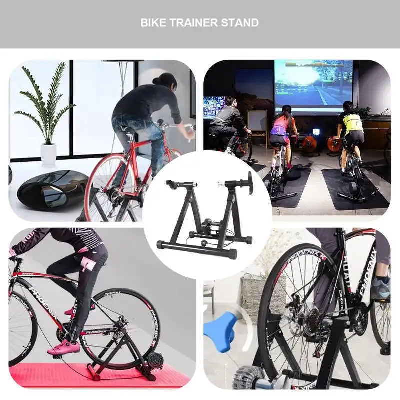 Bike Trainer Steel Ultra Silent Bicycle TrainerMagnetic Flywheel Cycling Trainer Stand Bicycle Accessories Turn Your Bike