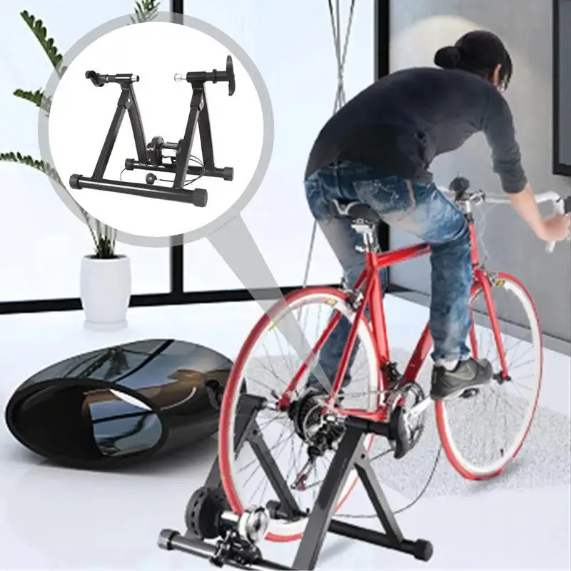 Bike Trainer Steel Ultra Silent Bicycle TrainerMagnetic Flywheel Cycling Trainer Stand Bicycle Accessories Turn Your Bike