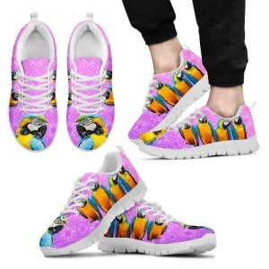 Blue And Yellow Macaw Parrot Running Shoes For Men-Free Shipping Limited Edition