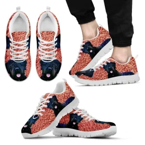 Bouvier De Flandres Dog Print (Black/White) Running Shoes For Men-Free Shipping Limited Edition