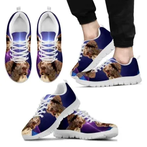 Braque du Bourbonnais Dog (White/Black) Running Shoes For Men-Free Shipping