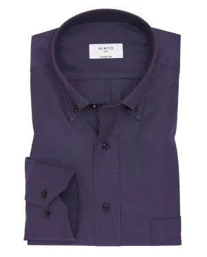Camisa casual algodón oxford morado
