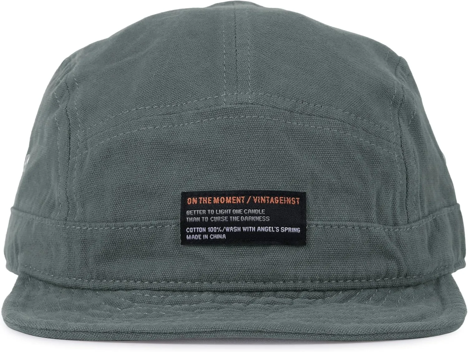 CLAPE Short Brim Baseball Cap 5 Panel Hat Soft Short Bill Trucker Cap Flat Snapback Hats Casual Outdoor Fitted Cap Dad Hats