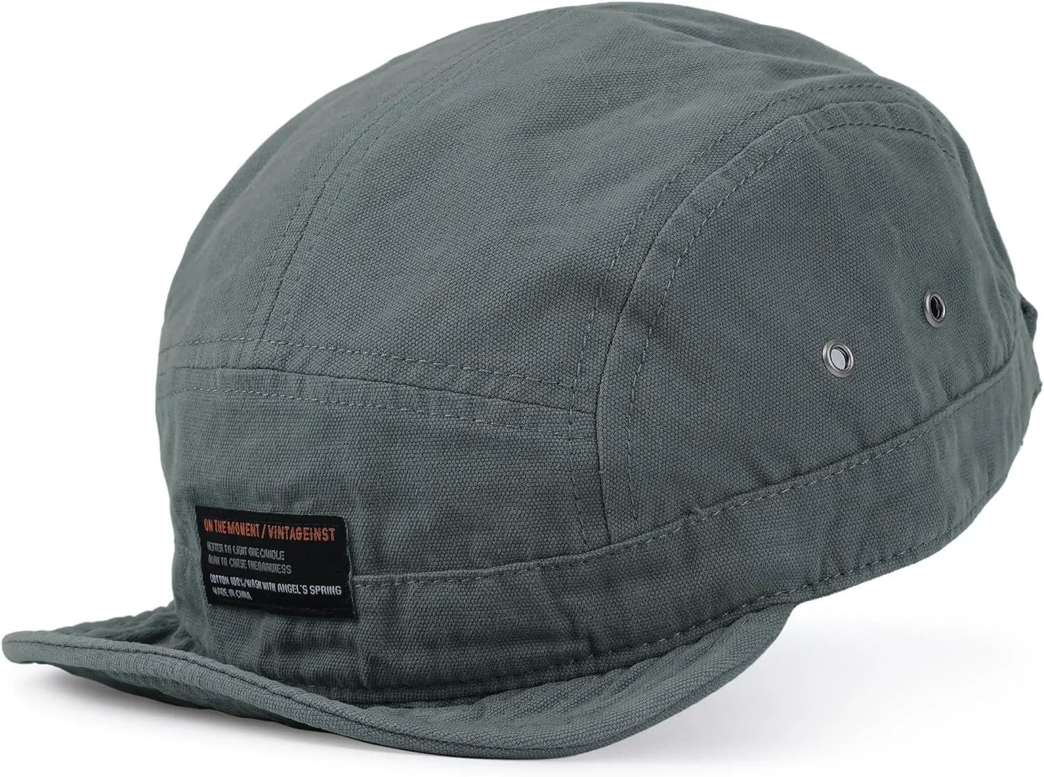 CLAPE Short Brim Baseball Cap 5 Panel Hat Soft Short Bill Trucker Cap Flat Snapback Hats Casual Outdoor Fitted Cap Dad Hats