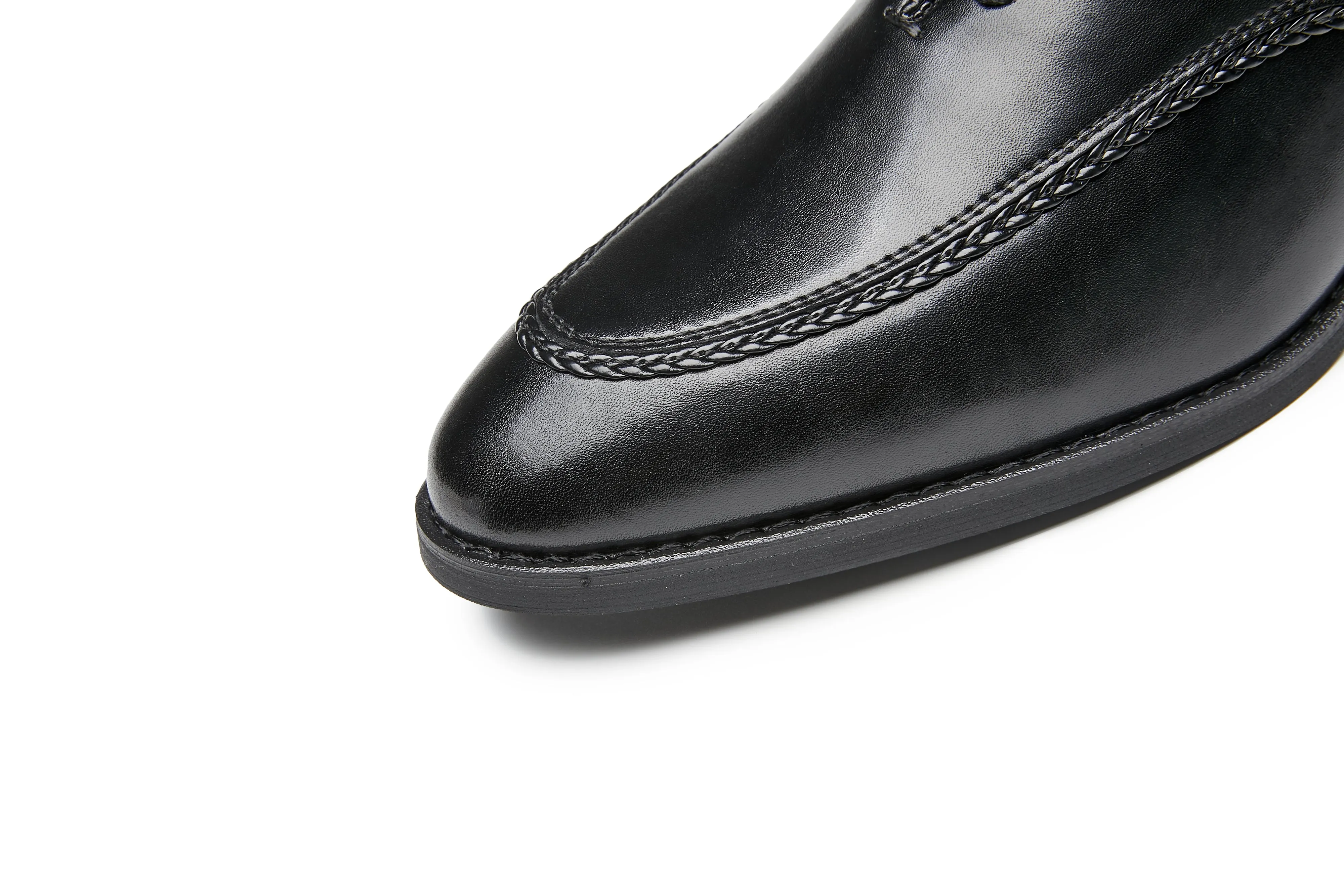 Classic Oxford Leather Shoes - Woven Design