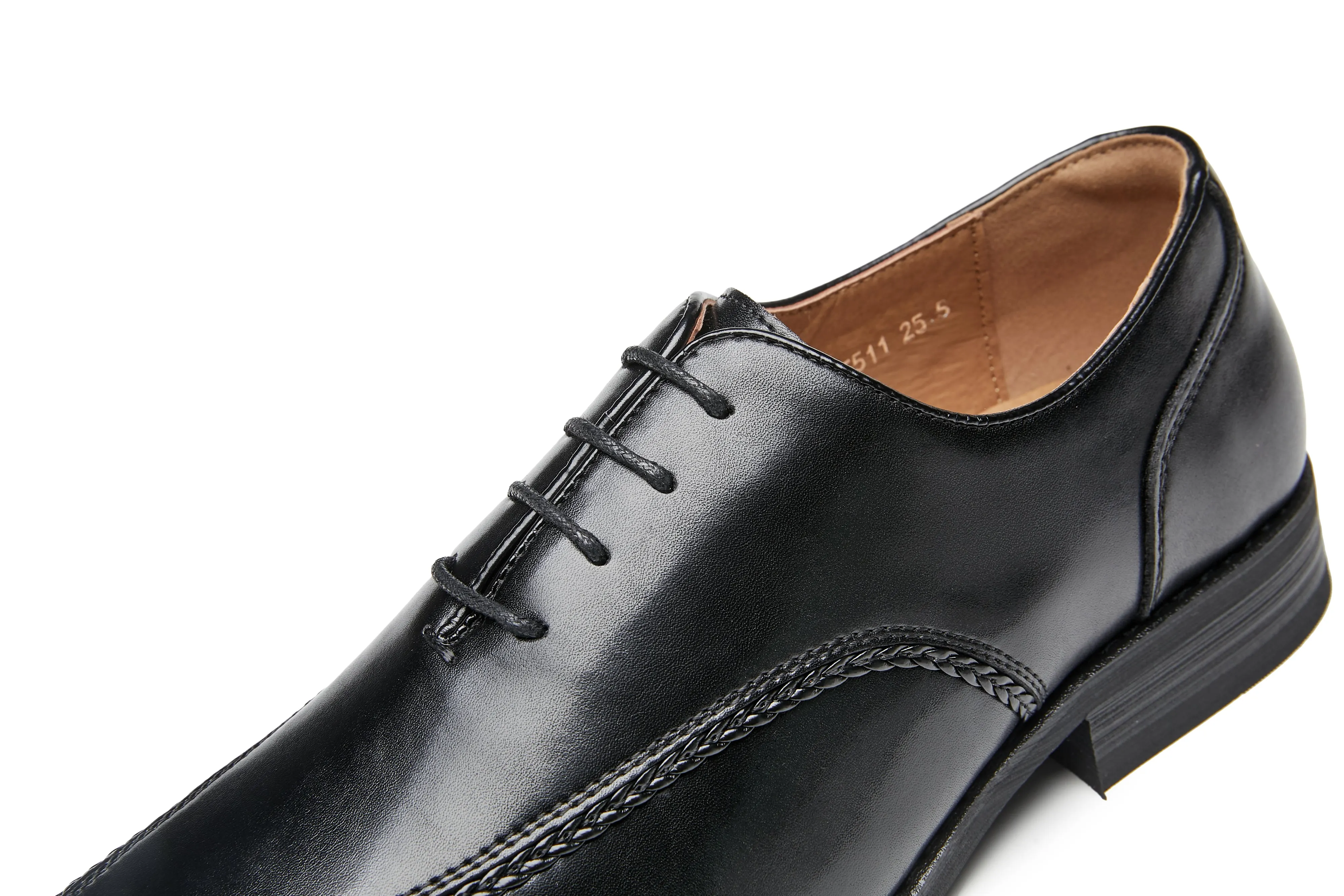 Classic Oxford Leather Shoes - Woven Design