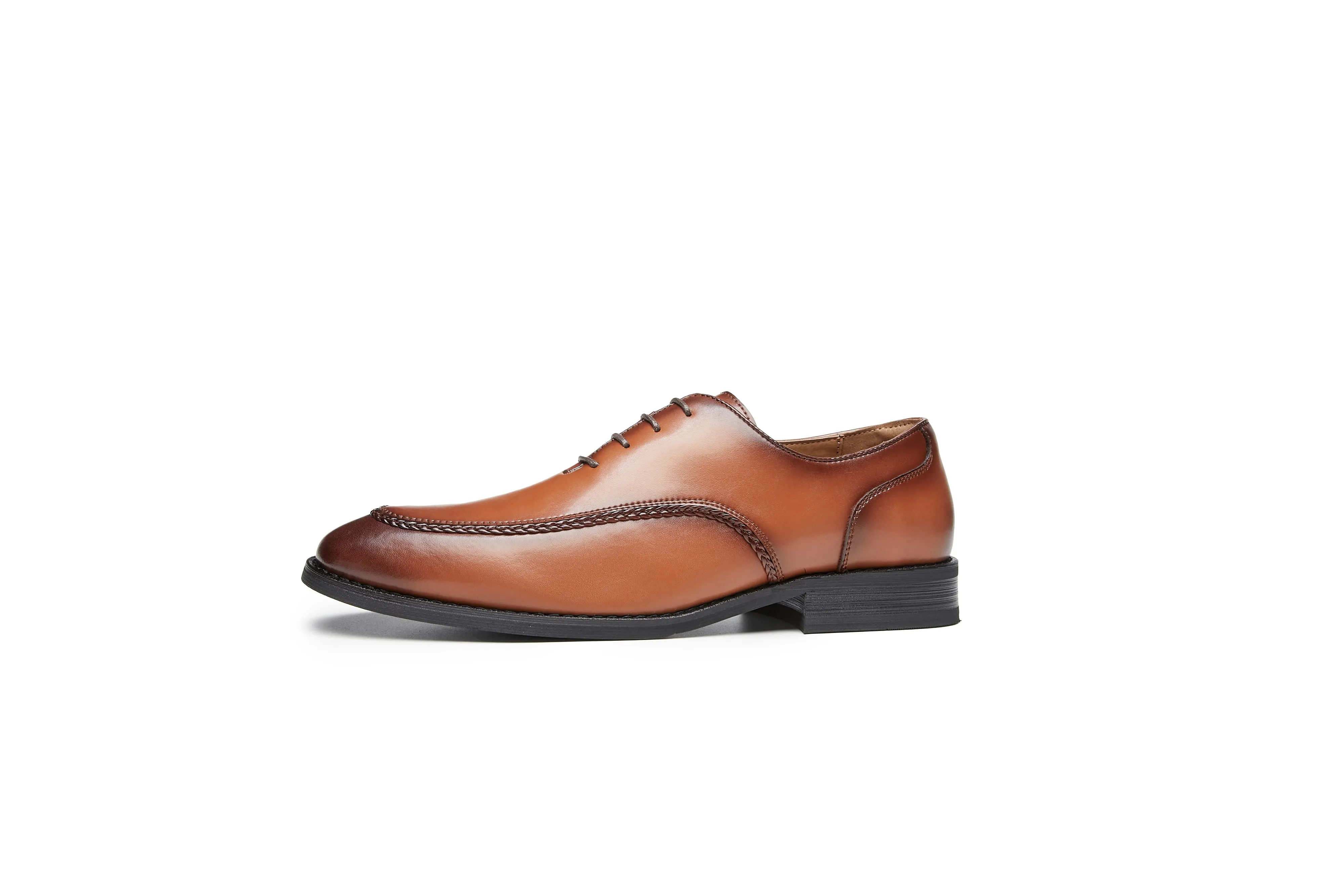 Classic Oxford Leather Shoes - Woven Design