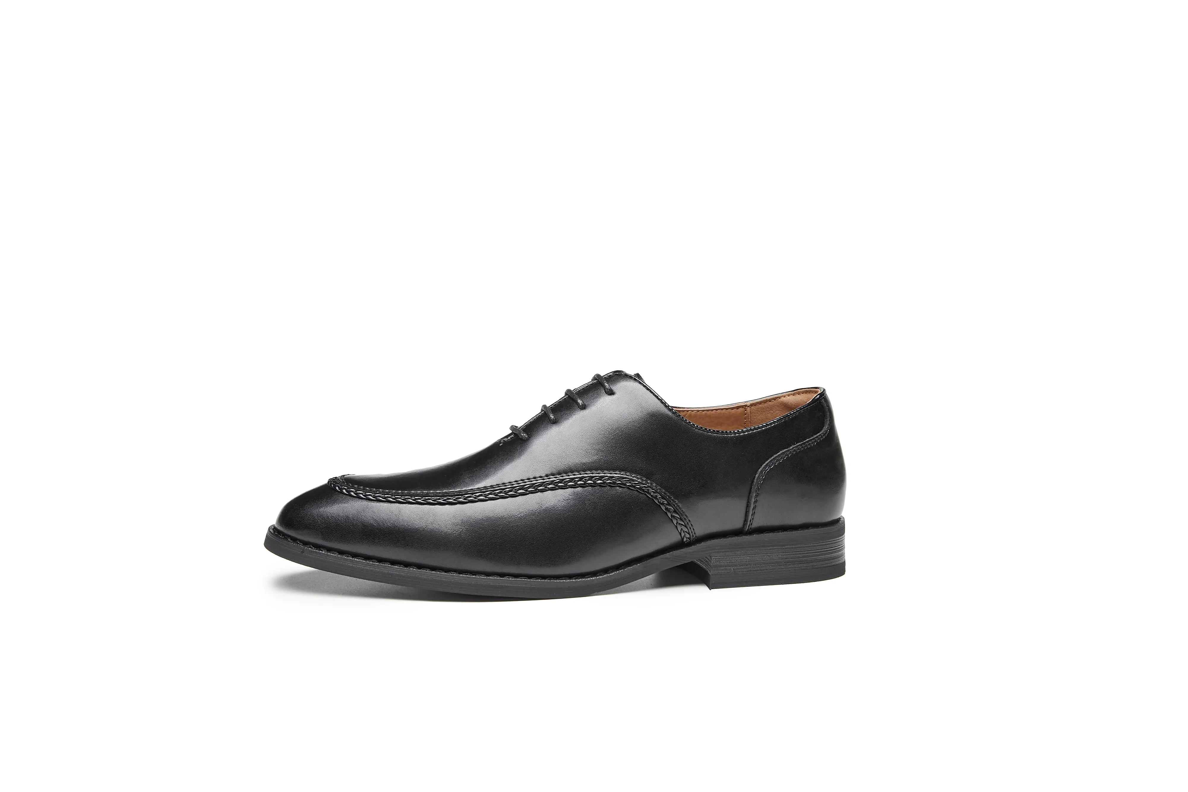 Classic Oxford Leather Shoes - Woven Design