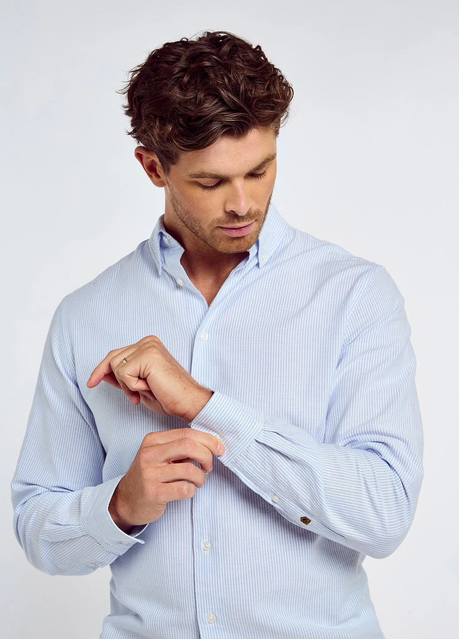 Clontarf Men’s Oxford Shirt - Pale Blue