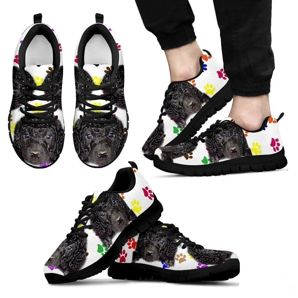 Curly Coated Retriever Dog (White/Black) Running Shoes For Men-Free Shipping