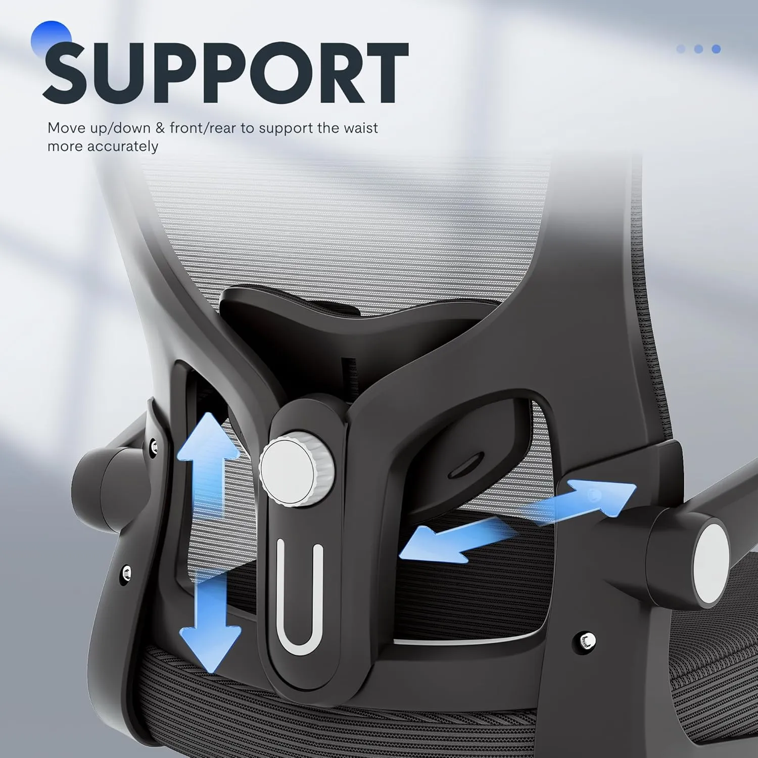 FLEXISPOT Ergonomic Office Chairs Mesh Computer Desk Chair with 4D Flip-up Armrests 2D Lumbar Support Comfy High Back Rolling Task Chair with Swivel Wheels, Black