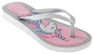 Girls Glitter Upper Unicorn Flip Flop