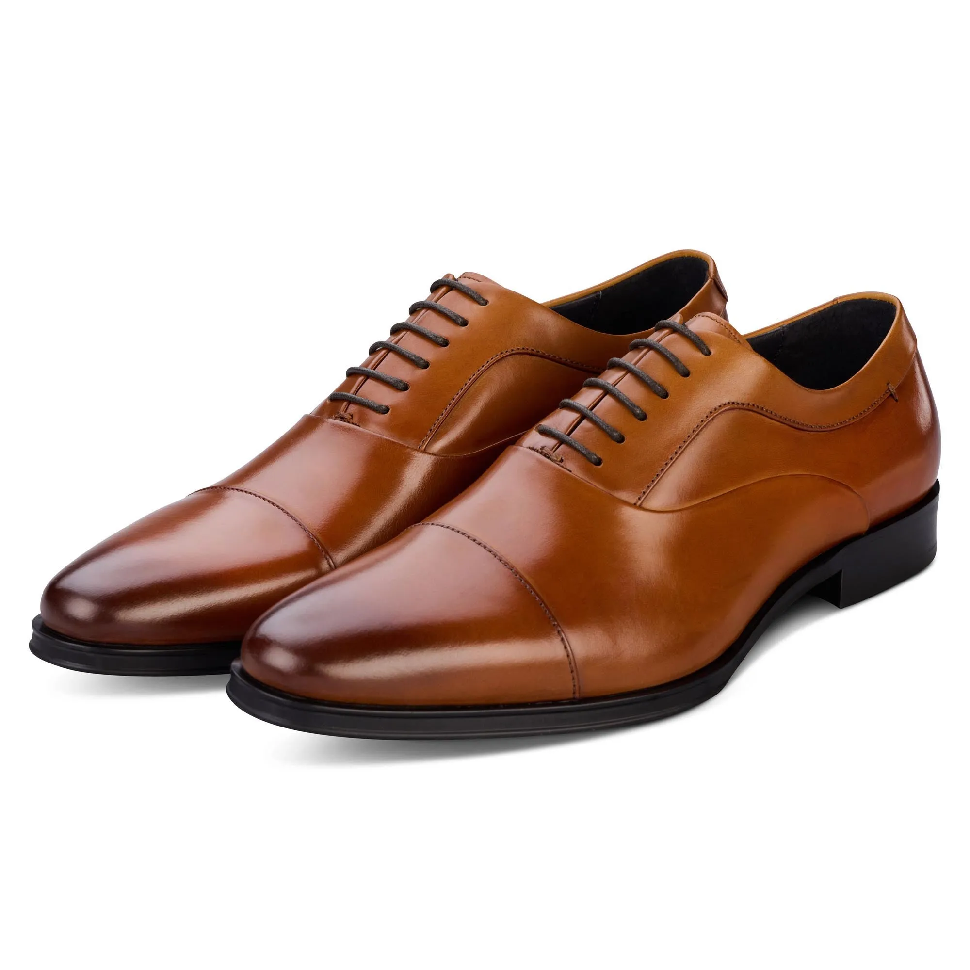 Guildhall Tan Capped Oxfords