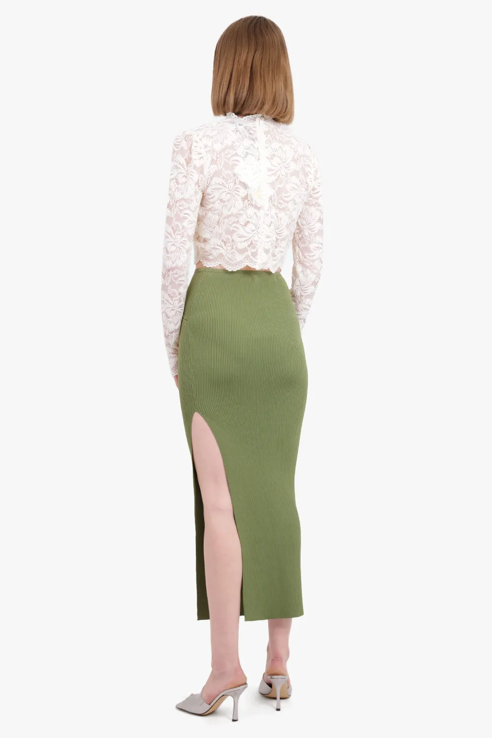 HIP SLASH SKIRT | VERT GREEN