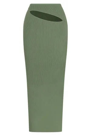 HIP SLASH SKIRT | VERT GREEN