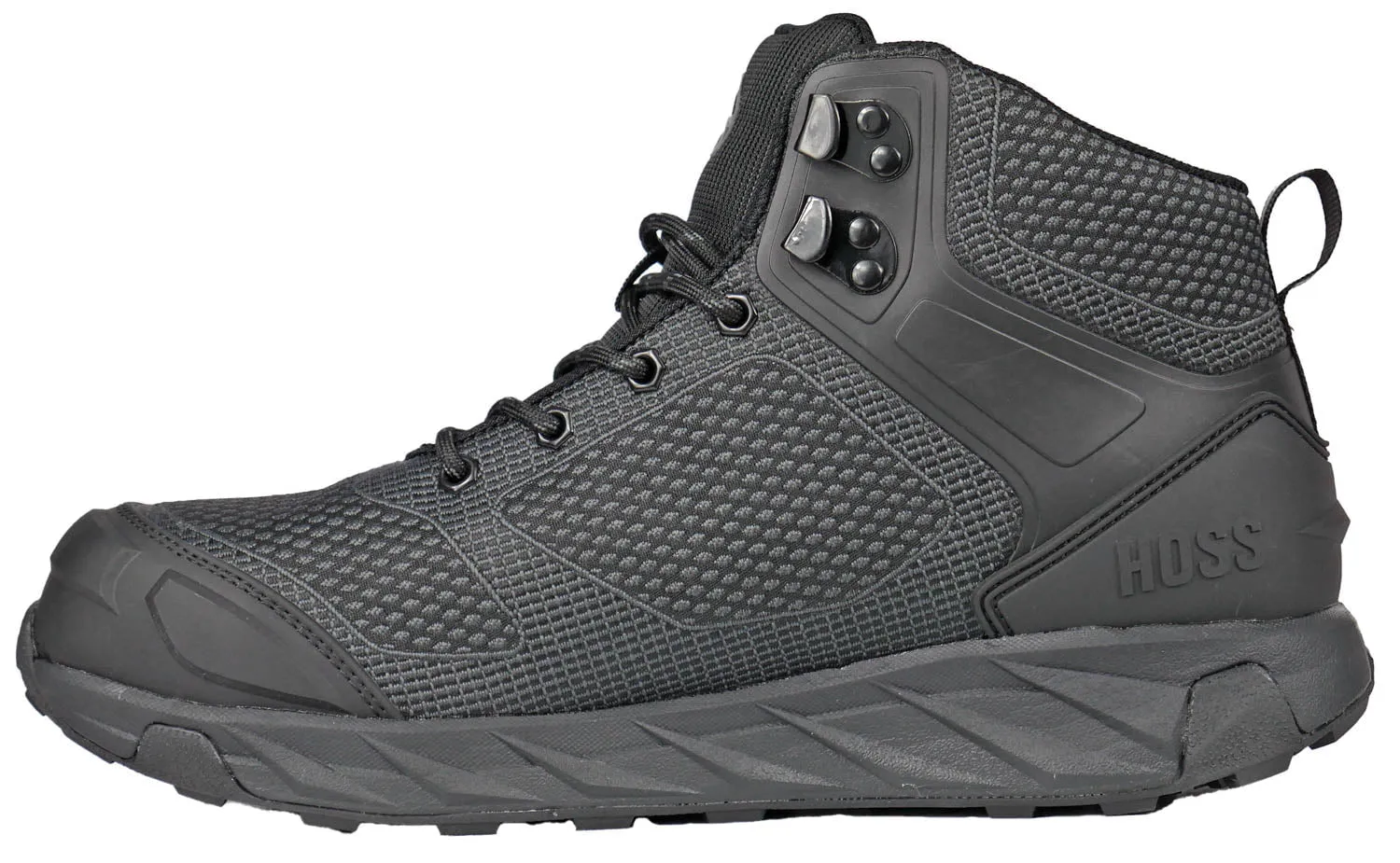 Hoss Boots Mens Buster Hi Composite toe Black Textile Work Boots