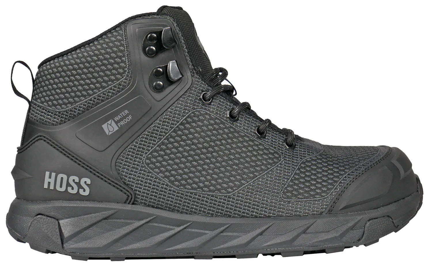 Hoss Boots Mens Buster Hi Composite toe Black Textile Work Boots