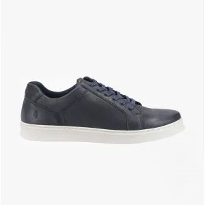 Hush Puppies MASON Mens Leather Casual Trainers Blue
