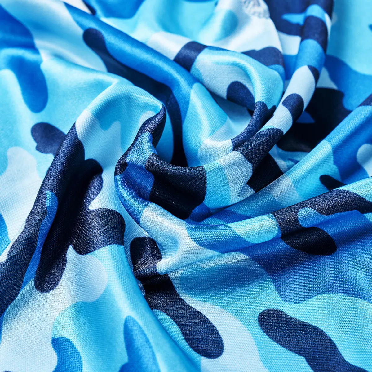 KISS Colors & Care Power Wave Silky Satin Military Durag - Blue Camo