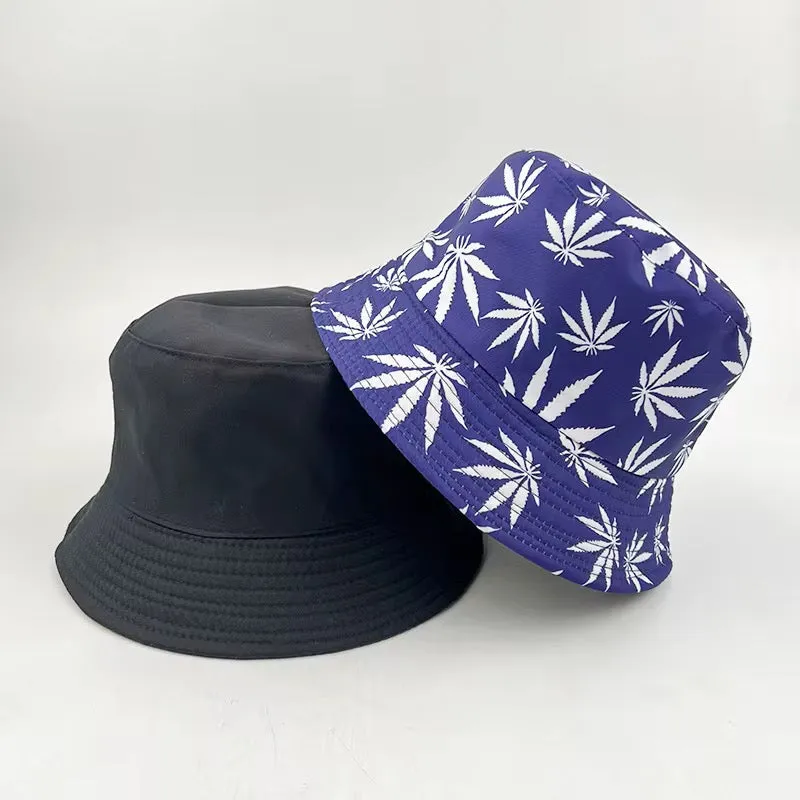 Marijuana double face bucket hat