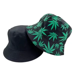Marijuana double face bucket hat
