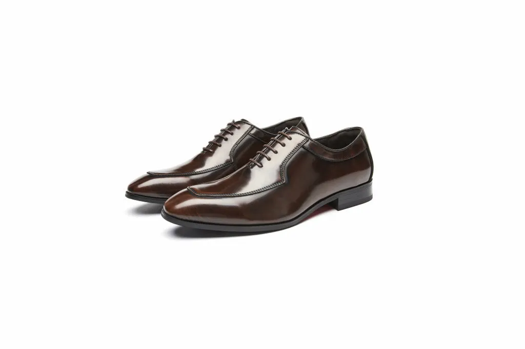 Men's Plain Oxford Shoes (Brown, Coffee)