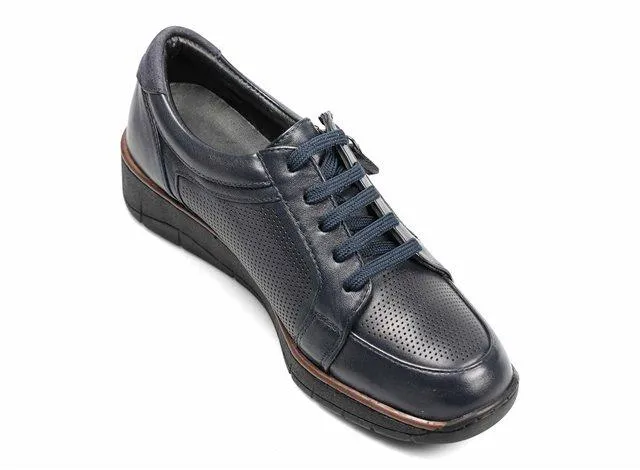 Padders 3446 Ivy Lace Up Trainer - Navy Leather