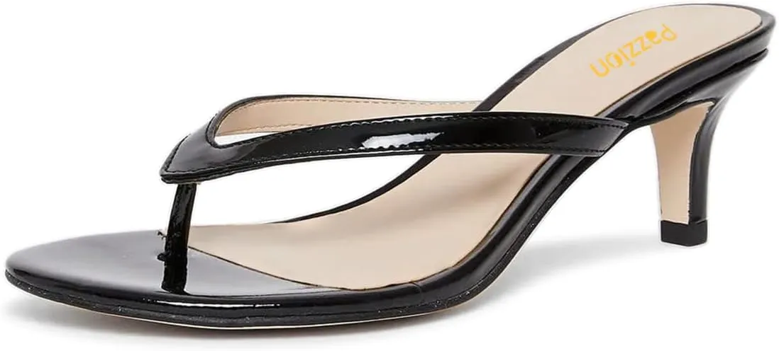 Pazzion Women Fashion Flip Flops Open Toe Low Heels Thong Sandals Casual Daily Summer Outdoor Dress Shoe Size 4-16 US