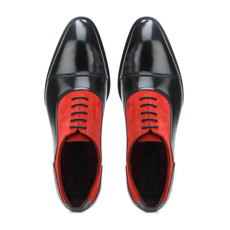 Polished Shiny Leather Captoe Oxford Shoes