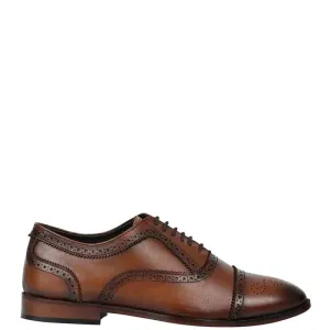 Polished Solid Leather Formal Oxford Shoes