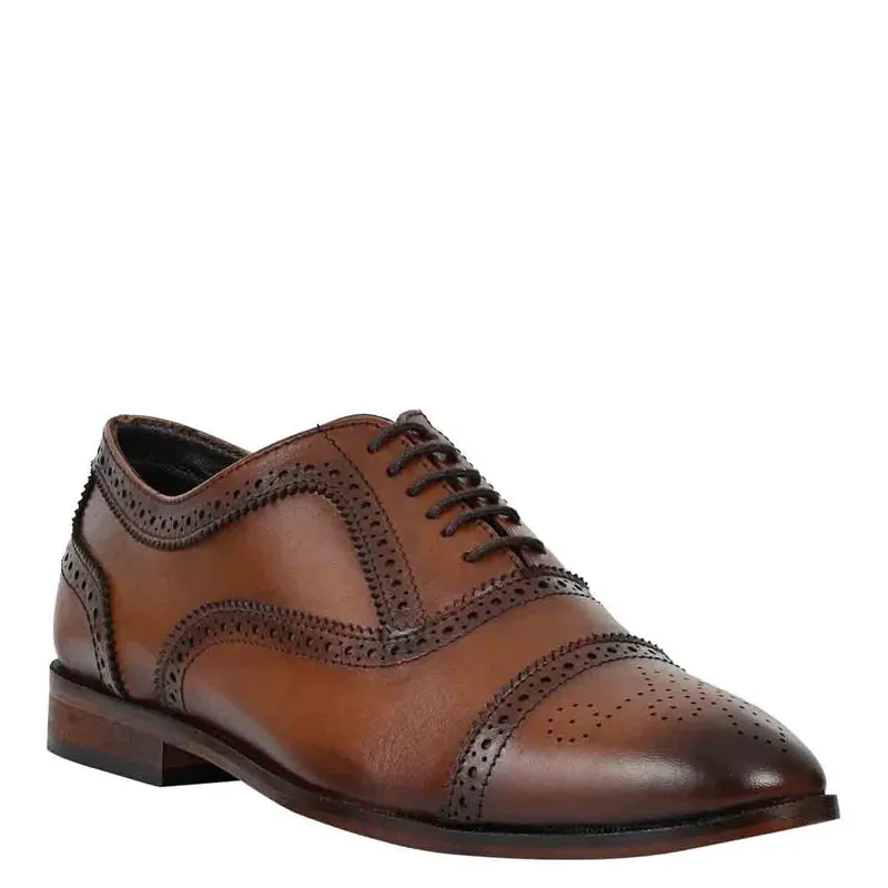 Polished Solid Leather Formal Oxford Shoes