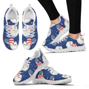 Pomeranian Pattern Print Sneakers For Women- Express Shipping