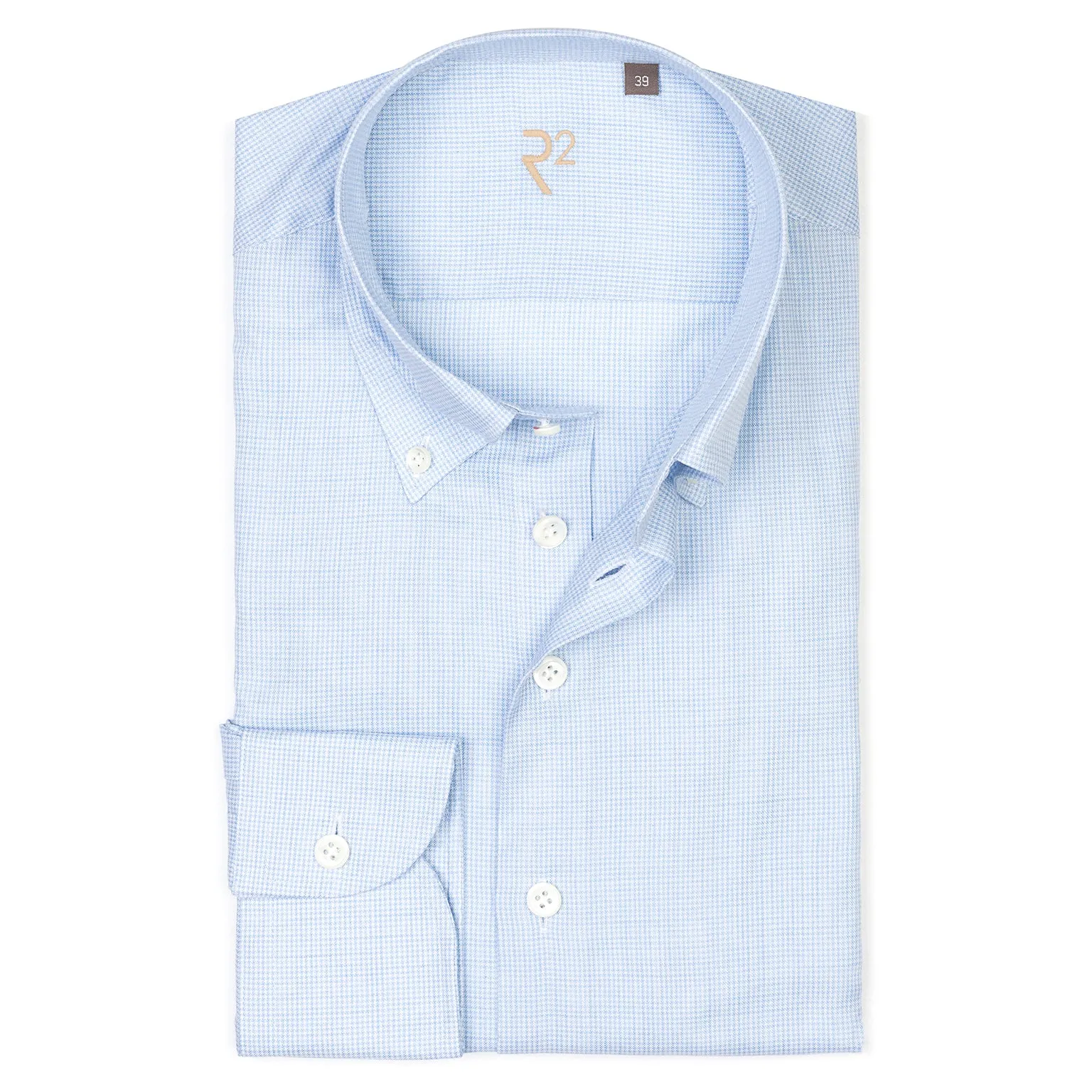 R2 Premium checkered oxford cotton shirt