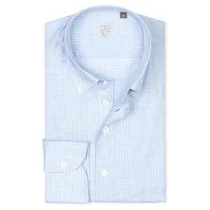 R2 Premium checkered oxford cotton shirt