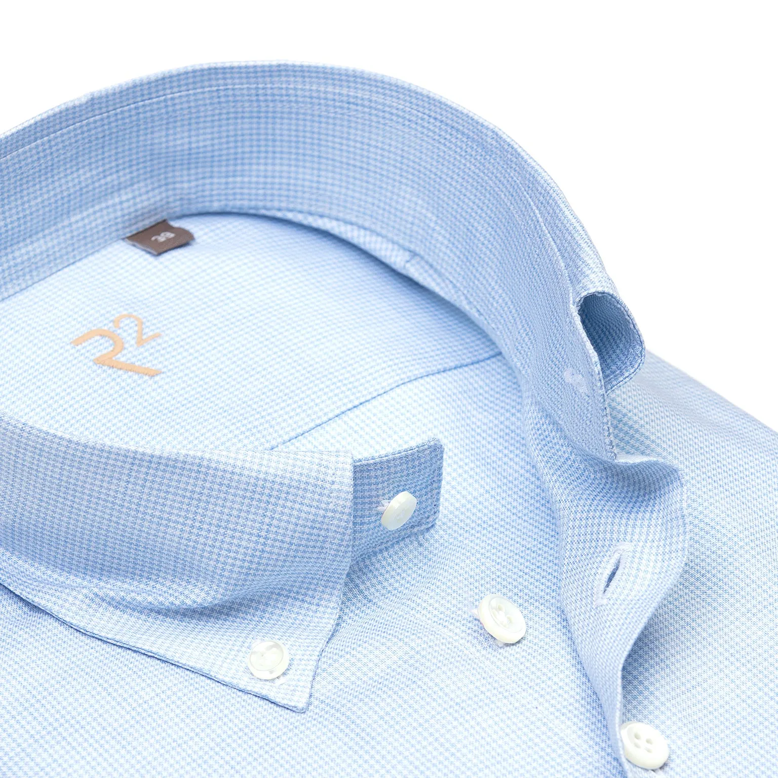 R2 Premium checkered oxford cotton shirt