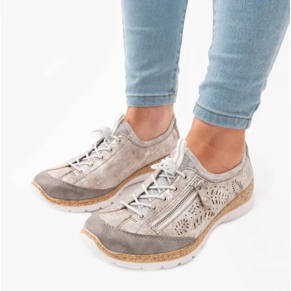 Rieker N42K6-40 Womens Trainers Grey