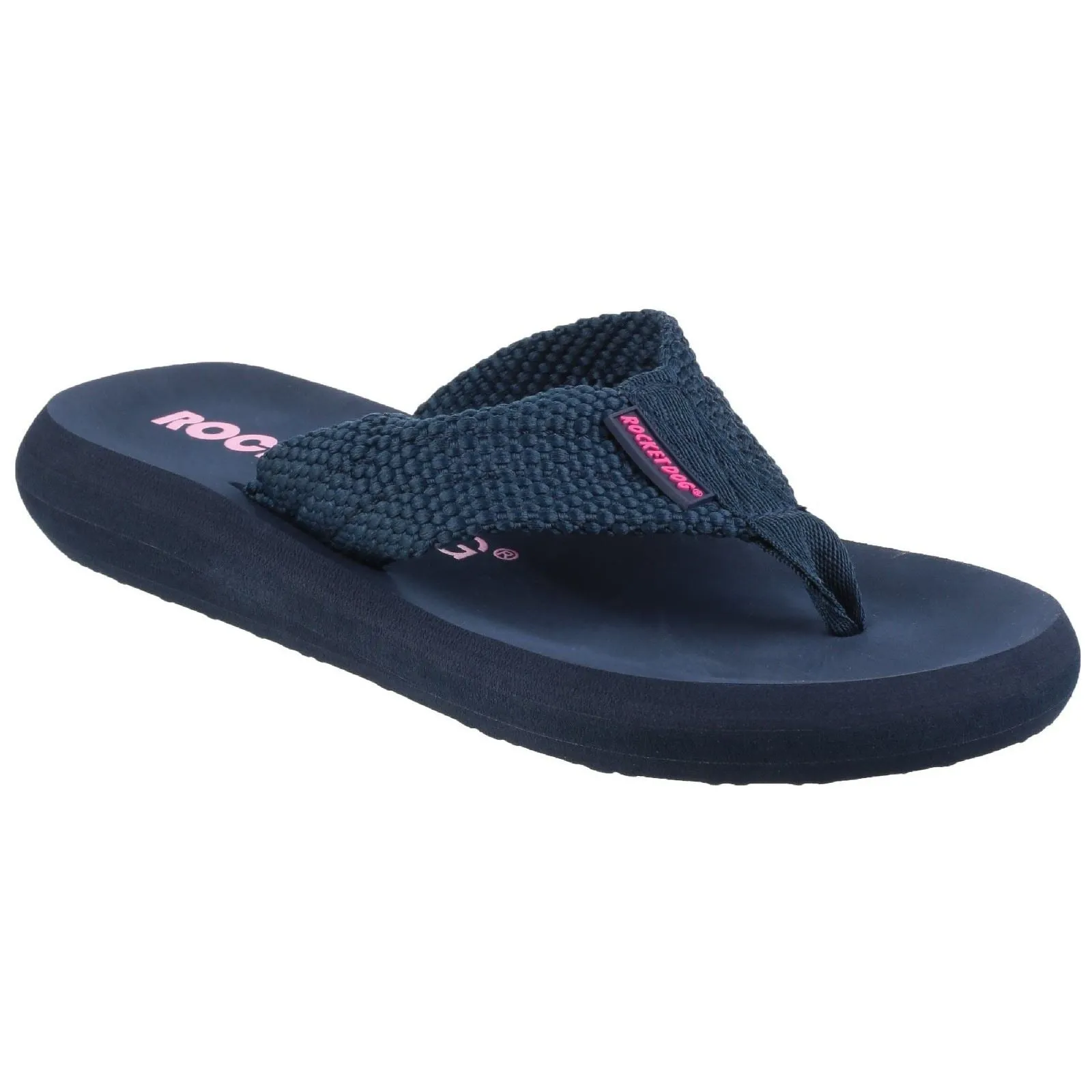 Rocket Dog Women's Sunset Webbing Flip Flop in Navy
